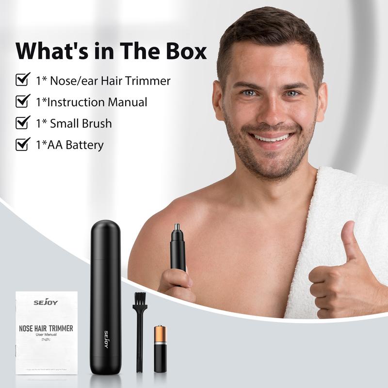 Sejoy Nose and Ear Hair Trimmer Electric Painless Nose Hair Removal Clipper for Men and Women