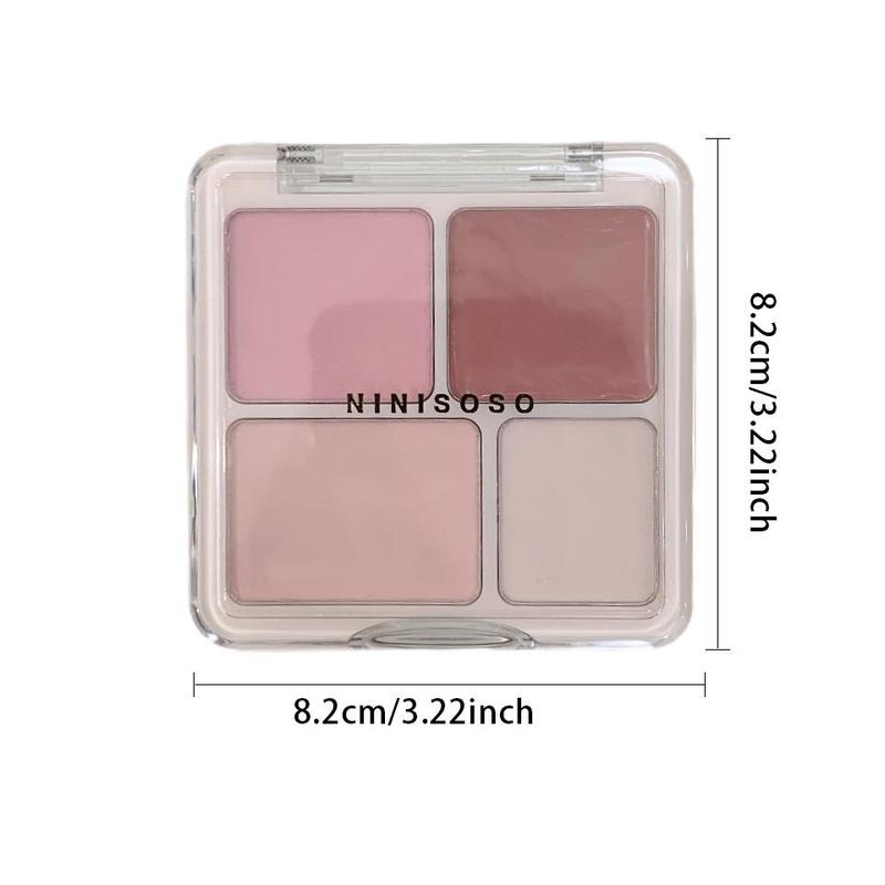 Long Lasting Blush Palette, 1 Count Natural Look Blush for Daily Makeup, Lightweight Soft Color Shadows, Suitable for All Skins