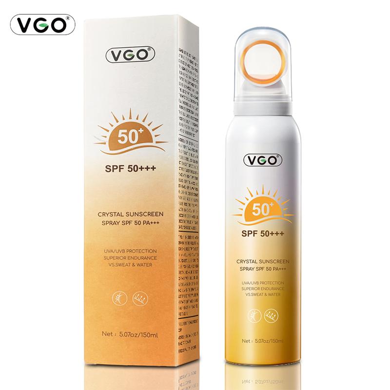 VGO Crystal Sunscreen Spray SPF 50 PA+++ Lightweight Moisturizing Spray Sunscreen for Face and Body, 5.07 oz 150ml