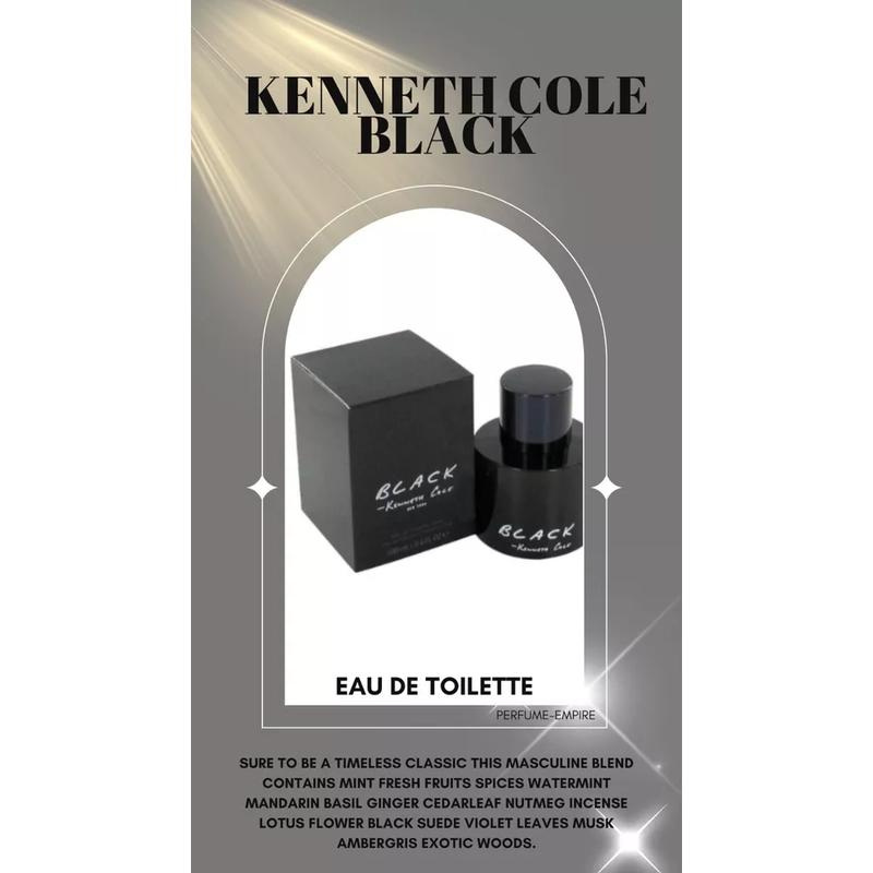 KENNETH COLE BLACK Cologne for Men 3.4 oz Spray New in Box