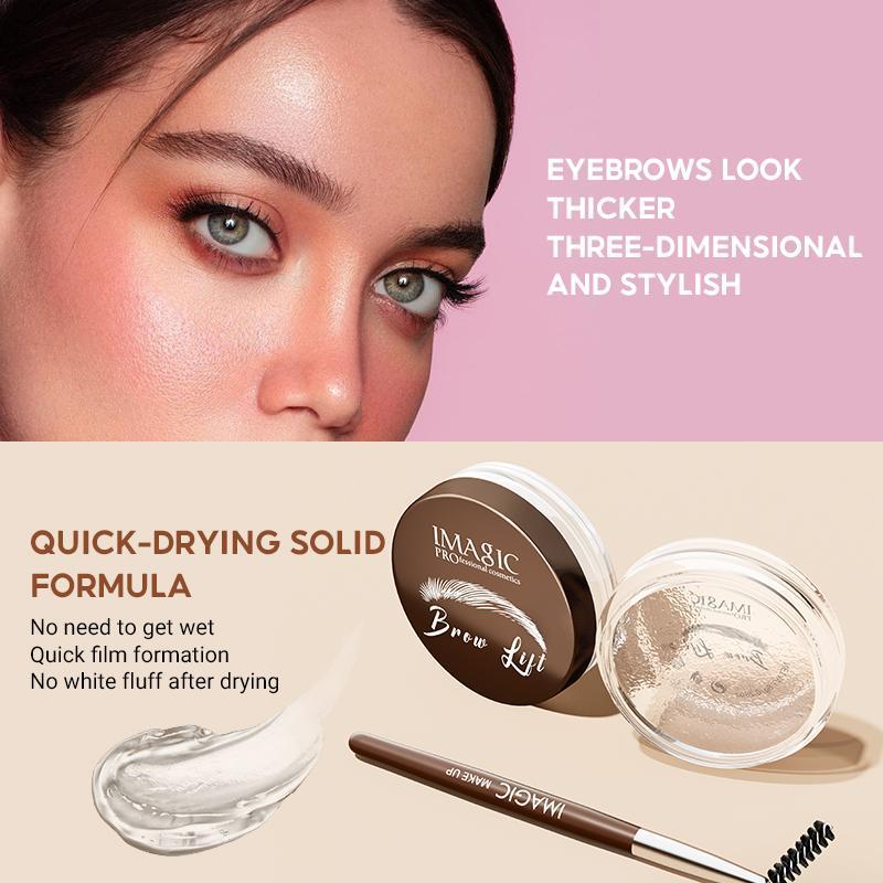 Long Lasting Eyebrow Gel with Brush, 1 Box Eyebrow Setting Gel, Professional Eye Brow Makeup Tool for Women & Girls