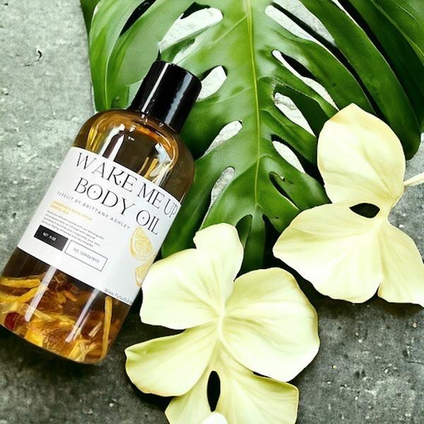 Lemongrass & Eucalyptus Body Oil Wake Me Up  Body Care Nourishing Aroma Moisturizer Hydrating  Scent Comfort Moisturizing