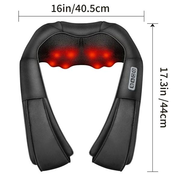 Shiatsu Neck Shoulder and Back Massager with , Electric Deep Tissue 4D Kneading Massage