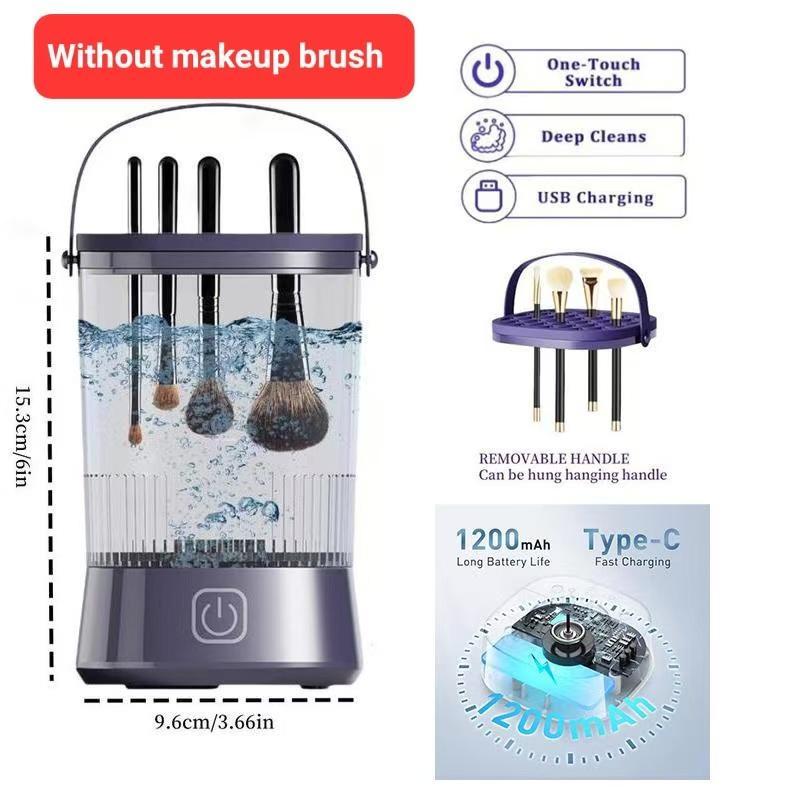 USB Rechargeable Electric Makeup Brush Cleaner, 1 Count Portable Electric Makeup Tool without Brush, Quick Cleaning Tool for Makeup Brushes