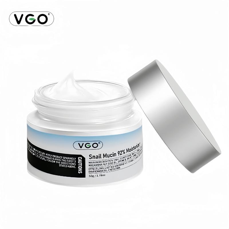 VGO Snail Mucin 92% Moisturizer Daily Face Gel Cream for Dry & Sensitive Skin, 50g   1.76oz Cleanser Moisturizing facial skincare Skincare Moisturizer for face snail mucin 92 moisturizer crema de baba de caracol