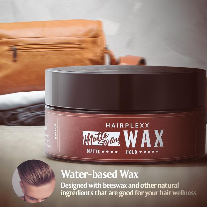 Hairplexx Matte Wax to Improve Texture and Thickness, Strong Hold All Day - Natural Hair Styling Paraben Free 2.7 oz Gel Haircare