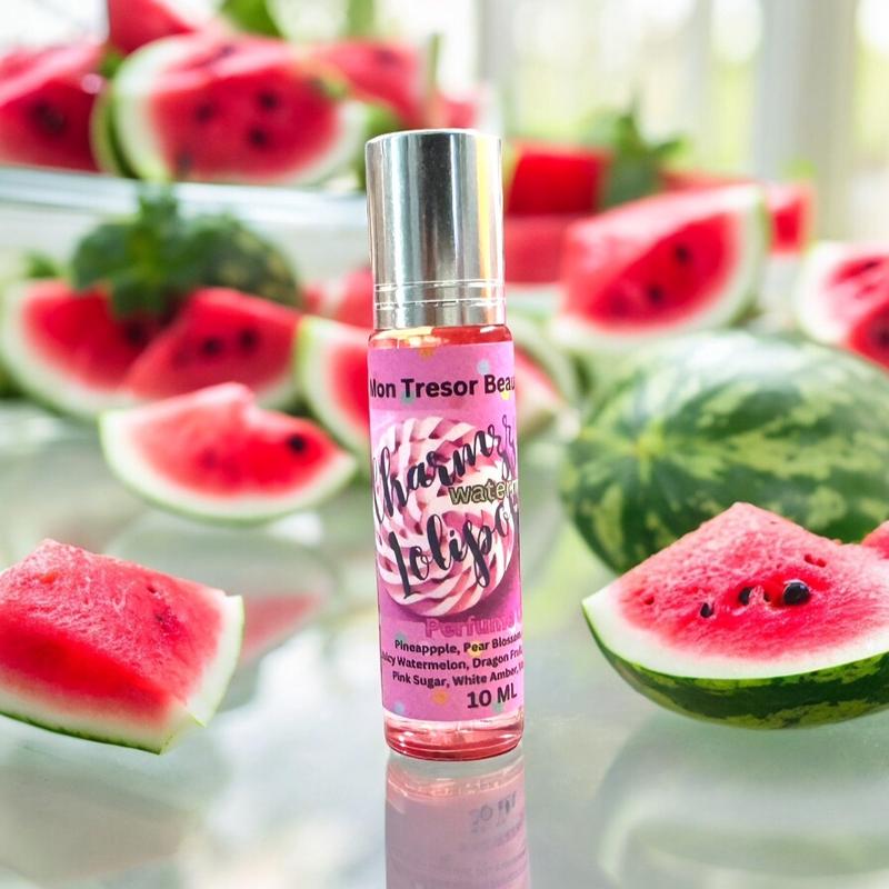 Charmzzz Watermelon Lollipop Body Oil Roll-On - Refreshing and Fruity Scent for Summer Aroma, Fragrance