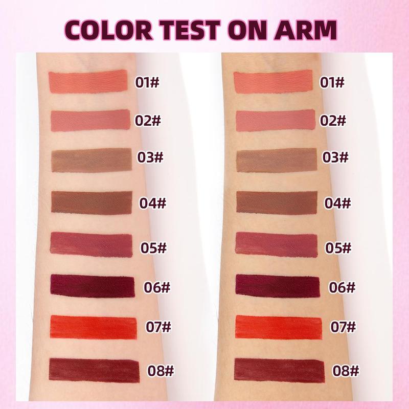 Long Lasting Matte Lip Gloss, 1 Count Waterproof Moisturizing Lipstick, Easy Coloring Lipstick, For All Occasions Lip Makeup