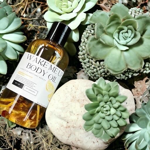 Lemongrass & Eucalyptus Body Oil Wake Me Up  Body Care Nourishing Aroma Moisturizer Hydrating  Scent Comfort Moisturizing