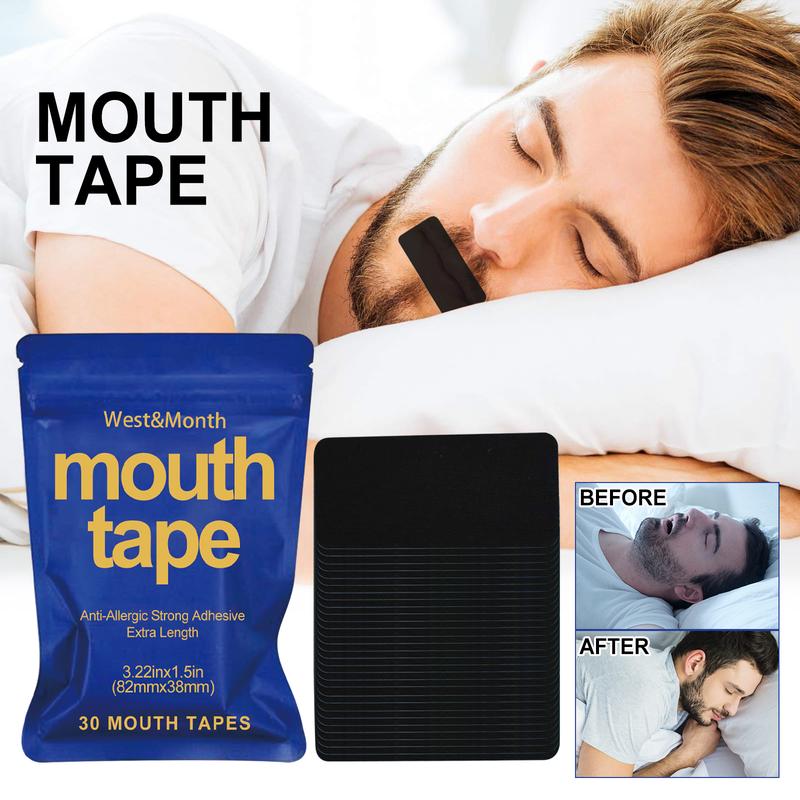 Sleep Mouth Tape, 30pcs set AntiSnoring Mouth Sticker, Sleep Stickefor Daily Use, Comfort Sleep Patch,Anti-snoring Mouth Tape for  MouthBreathing, Gift For Unisex Christmas