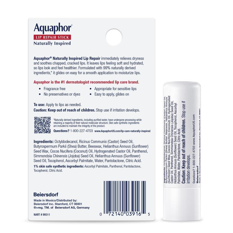 Aquaphor Lip Repair Stick Naturally Inspired Coconut 0.17oz