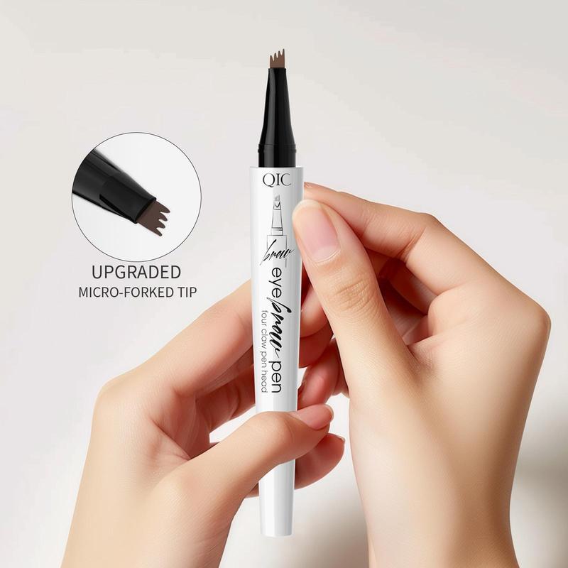 4 Fork Tip Liquid Eyebrow Pencil, 1 Count Long Lasting Eyebrow Pen, Brow Styling Brush, High Pigmented Brow Shading & Filling Product