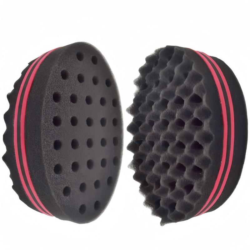 Double-sided Hair Sponge Brush, 1 Count Magic Hair Brush for Christmas Gift, Hair Styling Tool for Twisting Curly Hair, Wavy Hair, Easily Create African Hairstyles