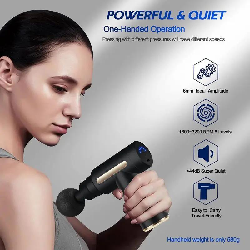 Portable Massage Gun, Lightweight and Powerful, Relieve Stress and Soothe Aches, Perfect for Travel and Home Use neck massager masajeador