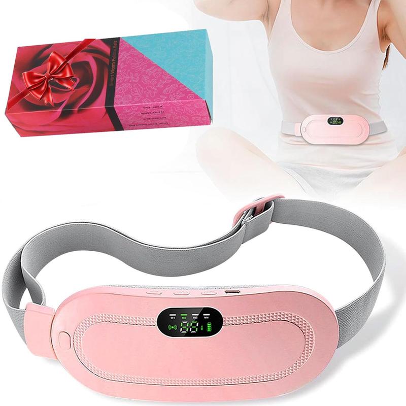 Menstrual Heating Pad Smart Uterus Warmer Belt, Relief Waist Cramps Vibrating Abdominal Massager Uterus Warmer Waist Massager for Christmas Gift, Winter & New Year Gift, Stocking Fillers