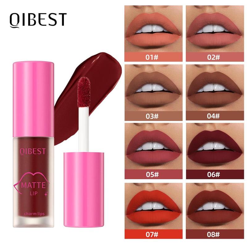 Long Lasting Matte Lip Gloss, 1 Count Waterproof Moisturizing Lipstick, Easy Coloring Lipstick, For All Occasions Lip Makeup