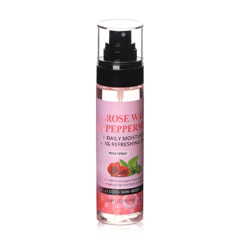 Moisturizing Rose Water and Peppermint Hair Scalp Refresher with Castor Oil for Locs and Dreadlocks -  Loc Care and Maintenance (3.4oz)