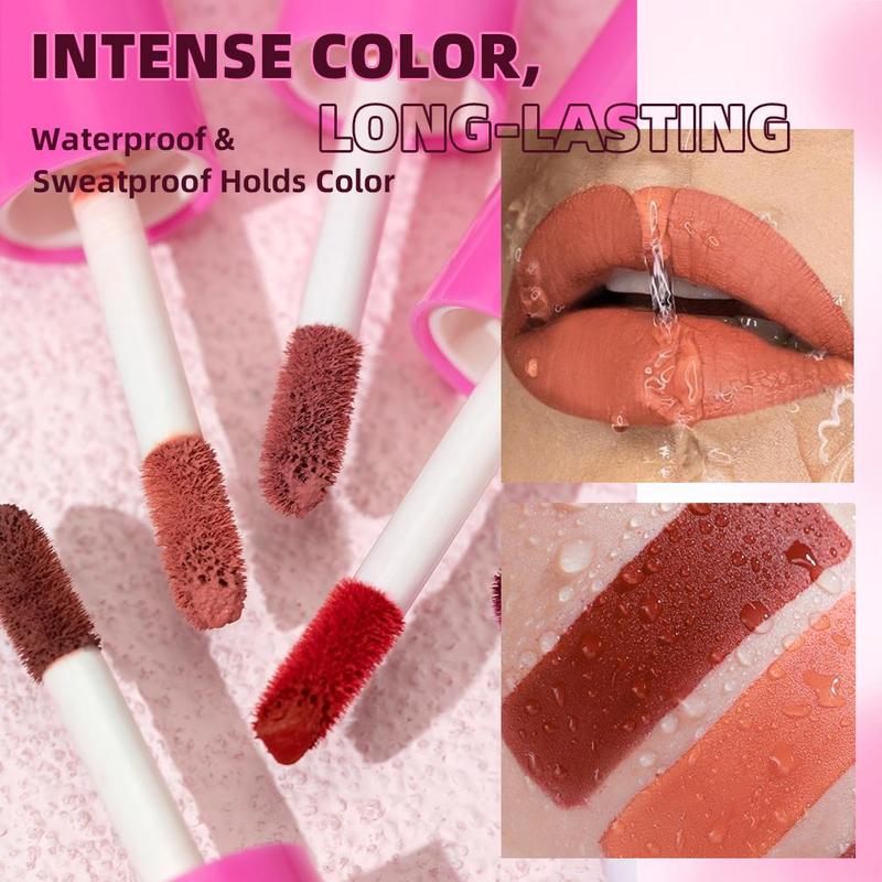 Long Lasting Matte Lip Gloss, 1 Count Waterproof Moisturizing Lipstick, Easy Coloring Lipstick, For All Occasions Lip Makeup