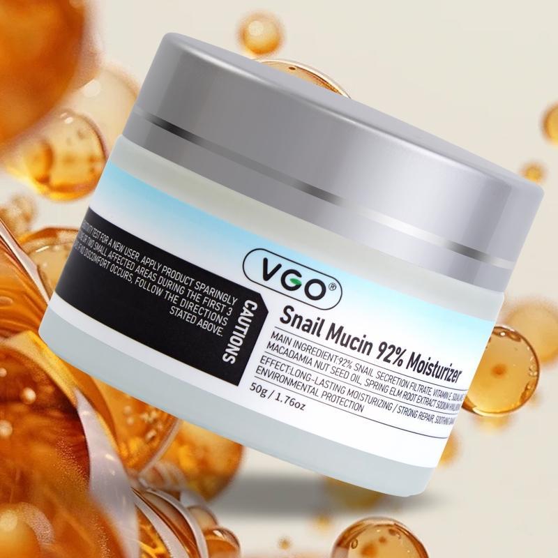 VGO Snail Mucin 92% Moisturizer Daily Face Gel Cream for Dry & Sensitive Skin, 50g   1.76oz Cleanser Moisturizing facial skincare Skincare Moisturizer for face snail mucin 92 moisturizer crema de baba de caracol