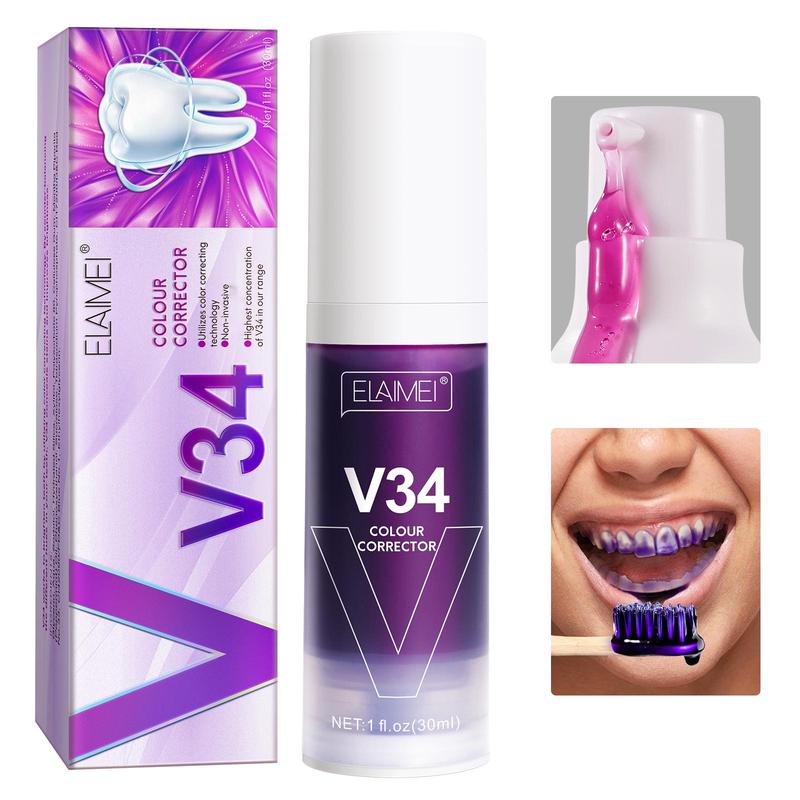 Elaimei V34 Cleaning Toothpaste , Blueberry Flavor (30ml)