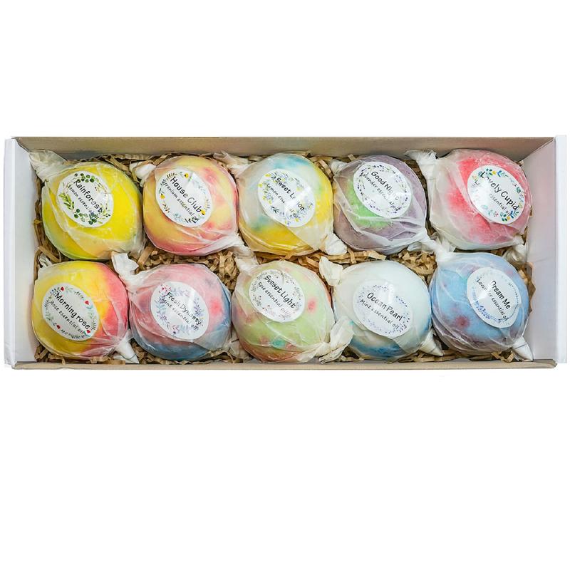 Organic Bath Bombs Gift Set – 10 Count | Perfect for Valentine's Day & Christmas | Luxurious Bubble Bath Experience