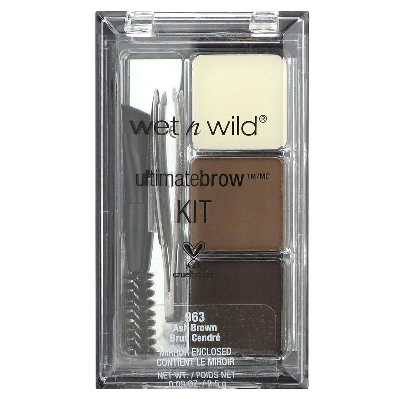 wet n wild Ultimate Brow Kit, 963 Ash Brown, 0.09 oz (2.5 g)