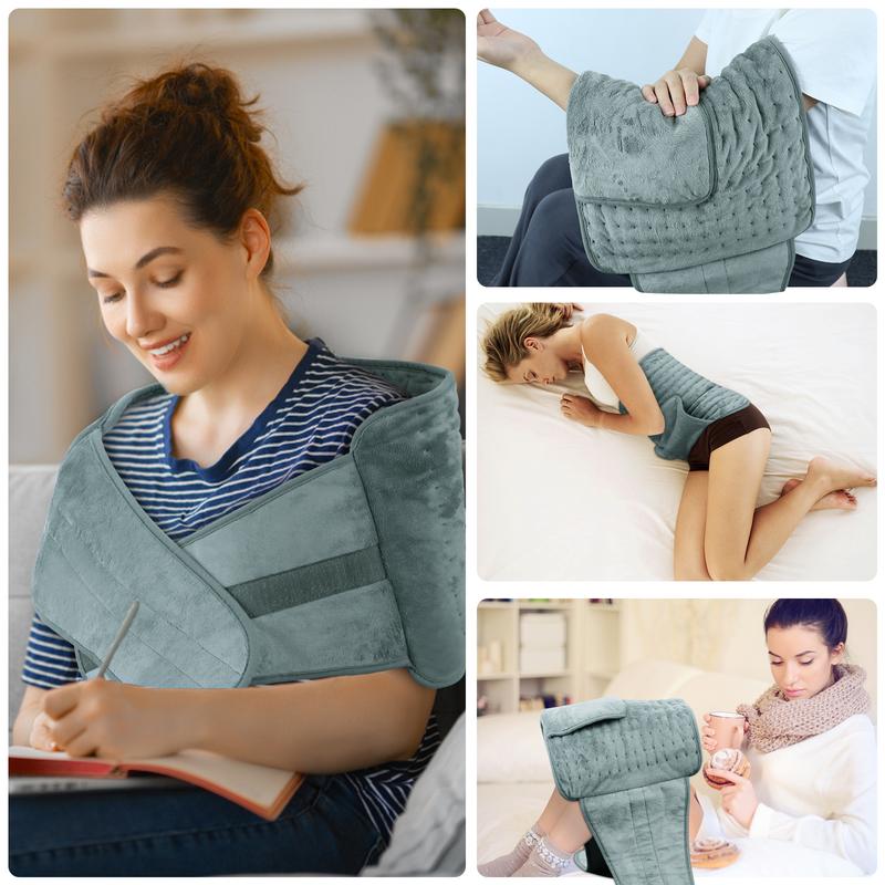 COCOBELA Heating Pad,Heating Waist & Neck Pain Tissue Massage Device, 6 Heat Levels, 4 Timer Auto-Off, Adjustable 20