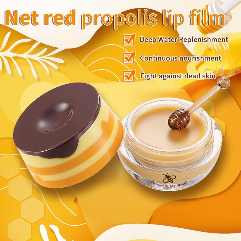 Propolis Moisturizing Lip Mask, 6ml Propolis Lip Balm, Hydrating Lip Mask For Preventing Dry Cracks And Reducing Lip Wrinkles