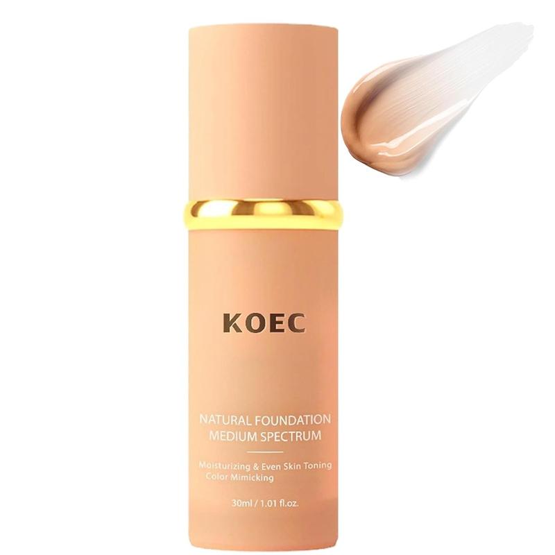 KOEC Bionic Foundation 4 in 1 - Light Spectrum, Foundation 4 in 1 Medium Spectrum, 4 in 1 Foundation Liquid Hydratin Full Coverage Concealer Color Mimicking Foundation