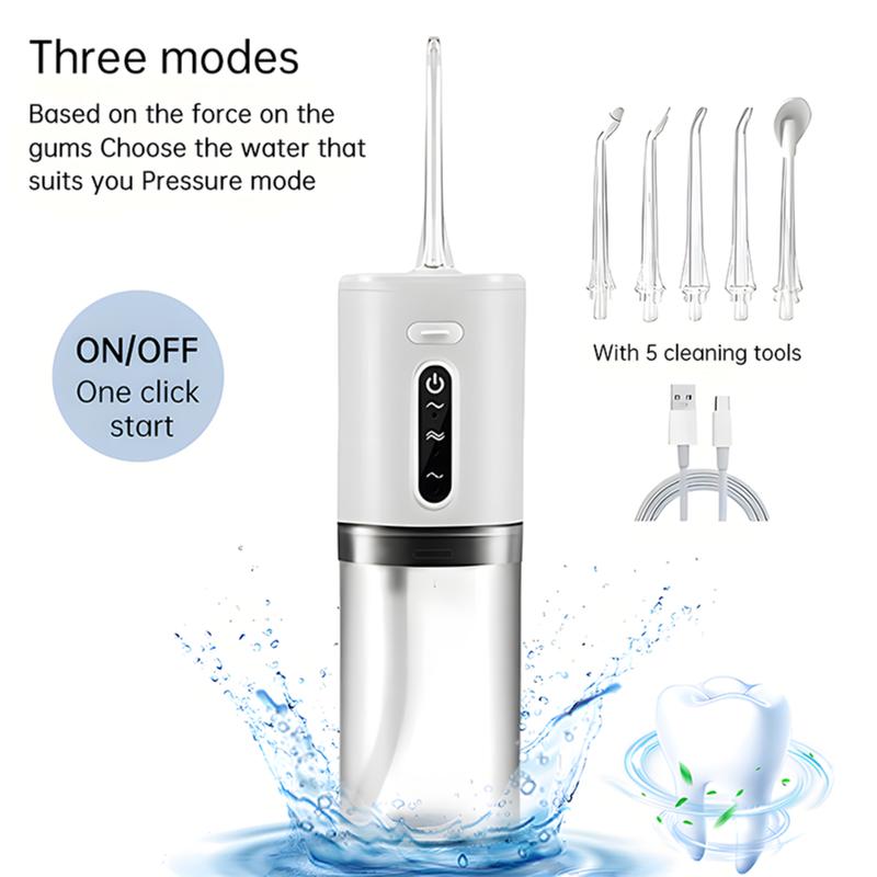 8 - Jet Tip dental oral irrigator. 3 three - frequency pulse teeth cleaners. Rechargeable Portable Rechargeable Portable Daily Cleansing