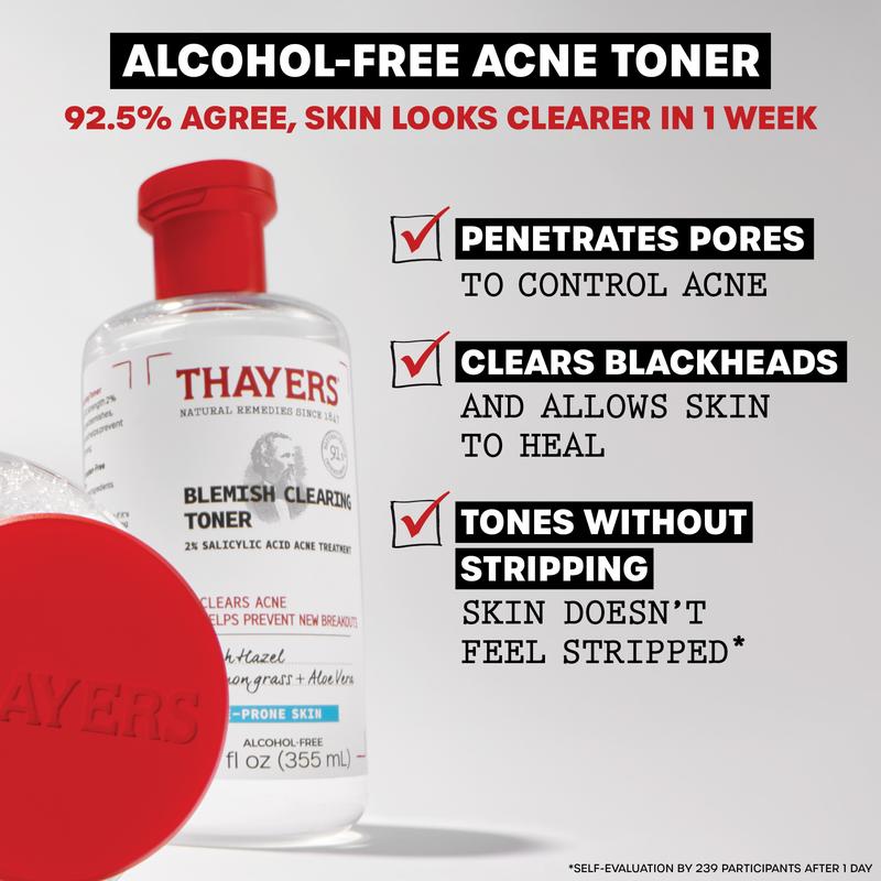 Thayers Natural Remedies Blemish Clearing Toner – 2% Salicylic Acid Acne Treatment, Clarify & Balance Skin for Clearer Complexion!