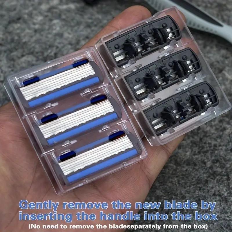 Men's Manual Razor Set, 26pcs set 6 Layer Blade Razor Holder & Blade, Durable Razor Holder & Blade, Ideal Gift for Men