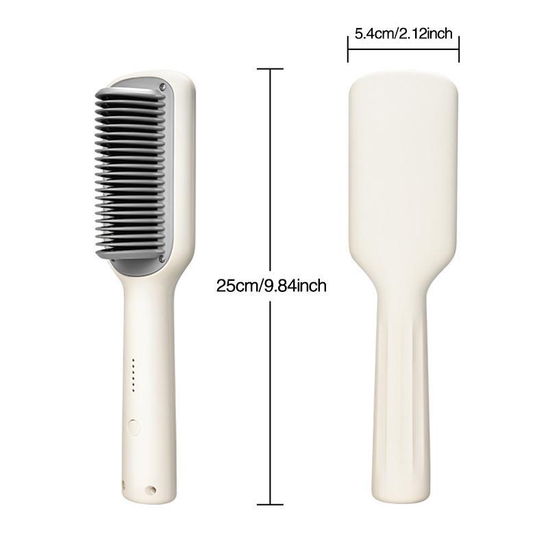 Portable Straightener Brush, 1 Box 2 in 1 Comfort Hair Straightening Iron, Ceramic Coated Hair Straightener Comb, Hair Styling Tool for Home & Salon Use, Hair Straightening Brush, Hair Styling Tools, Christmas Gift, Straightening Bristle Brush