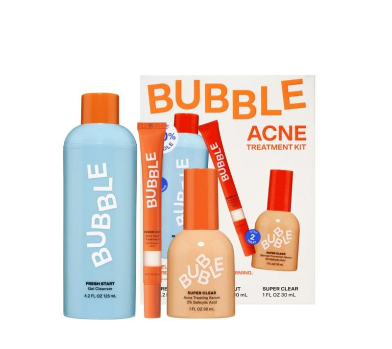 Bubble Skincare Acne Kit, All Skin Types, 3 Items Included