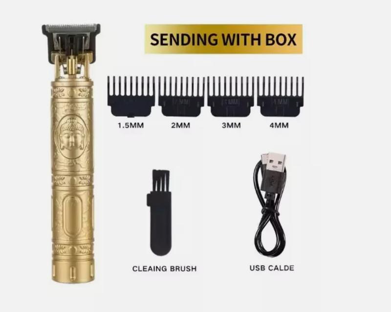 Electric Hair Clipper, Rechargeable, T9 Vintage Style, for Men's Grooming, USA