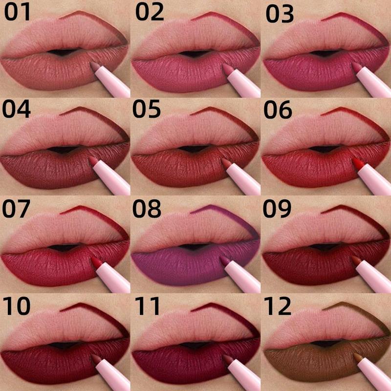 Long Lasting Lip Liner, 1 Count Waterproof Lip Liner Pencil, Easy Coloring Lip Liner Pen, Suitable for All Occasions Lip Makeup, Girls Makeup Accessories, Christmas Gift