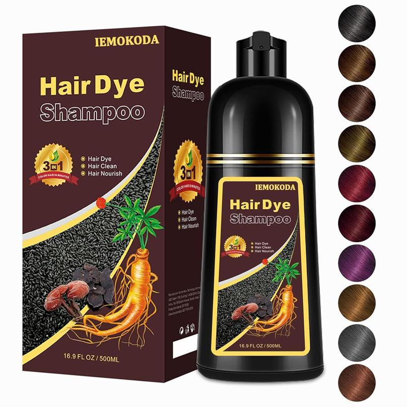 Hair Dye Shampoo 3 in 1 for Gray Hair, Long-lasting & Natual Hair Color Shampoo, Instant Hair Dye for Men Women, Effect in Minutes 16.9 Fl Oz(Dark Coffee) Haircare