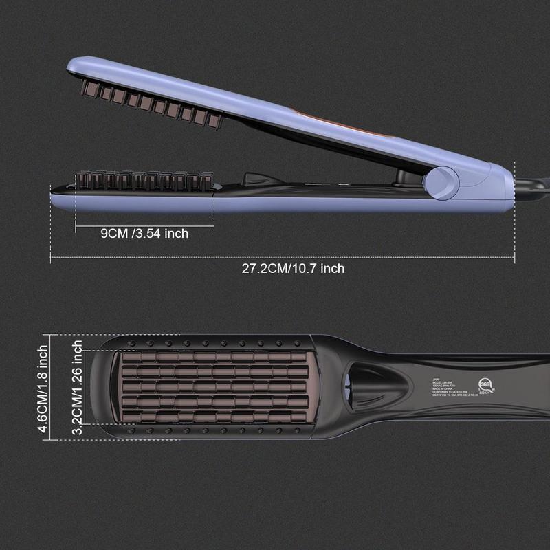 Professional Volumizing Ceramic Hair Iron, Adjustable Hair Straightener wit Clips, Lasting Hair Volume Tool for Women and Men