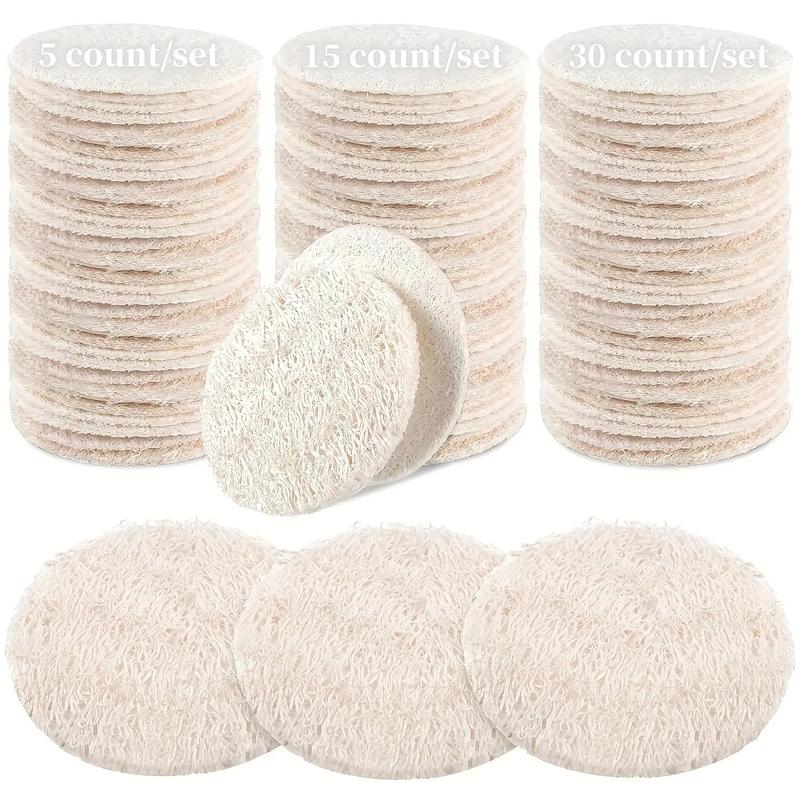 Loofah Sponge Exfoliating Face Pads, Multifunctional Loofah Scrubbers for Home Travel Use, Facial Body Cleaning Accessories for Daily Skincare, Christmas Gift