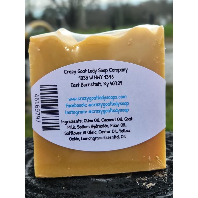 Handmade Lemongrass Goat Milk Soap | Natural Skincare for Sensitive & Dry Skin