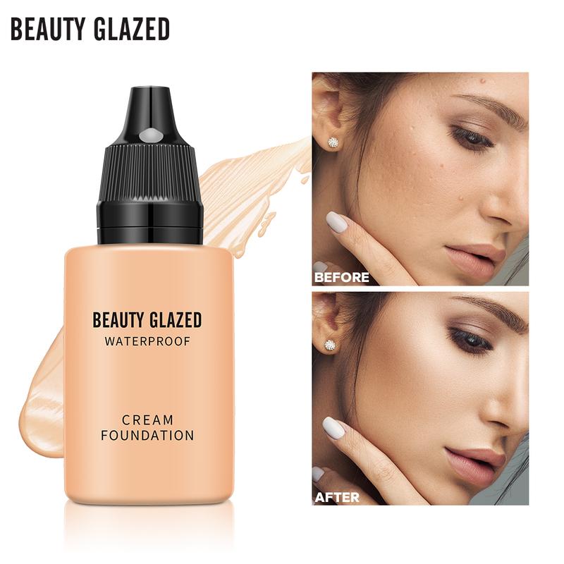 Beauty Glazed 9-Color Liquid Foundation - Matte Full Coverage, Oil Control, Long-Lasting & Lightweight, Hydrating Facial Cosmetics