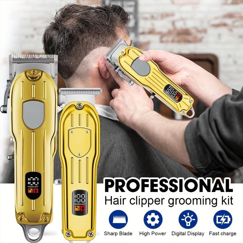 4 in 1 Electric Hair Trimmer Kit, 1 Set Rechargeable Hair Trimmer Set, Easy to Use, Professional Hair Grooming Kit for Men, Barber Kit