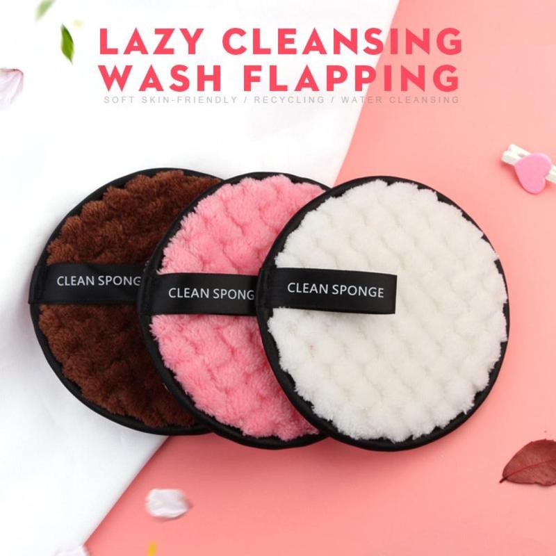 Microfiber Makeup Remover Pad, Double-sided Soft Facial Cleaning Puff, Reusable Cosmetic Removing Cloth, Washable Facial Cleansing Tool for Women & Girls