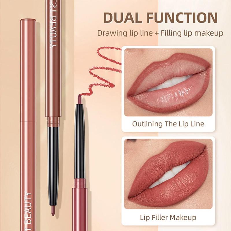 Long Lasting Matte Lip Liner Set, 12pcs box Waterproof Lip Liner Pencil, Suitable for All Occasions Lip Makeup, Girls and Women Makeup Accessories, Christmas Gift