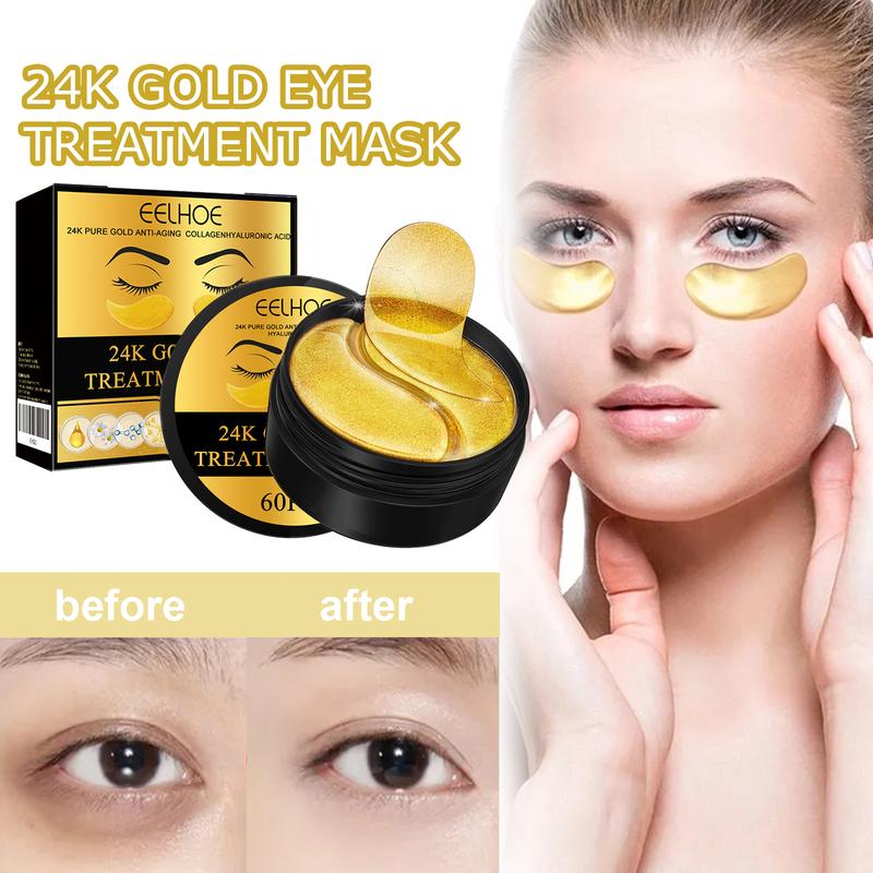 Revitalize tired eyes with EELHOE 24K Gold Eye Mask! Say goodbye to dark circles andpuffiness for a radiant, youthful look. Hydrate& soothe Gold Under Hyaluronic Acid