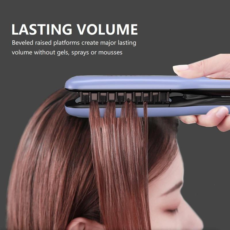 Professional Volumizing Ceramic Hair Iron, Adjustable Hair Straightener wit Clips, Lasting Hair Volume Tool for Women and Men