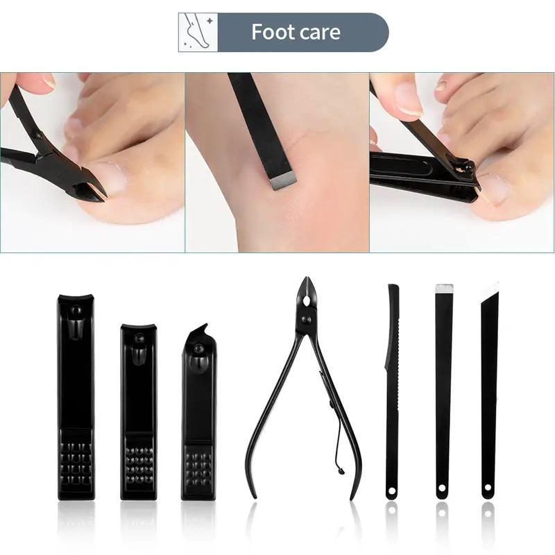 Professional Manicure Set with Storage Case, 1 Set Stainless Steel Manicure & Pedicure Tool, Manicure Tool for Home & Salon Use