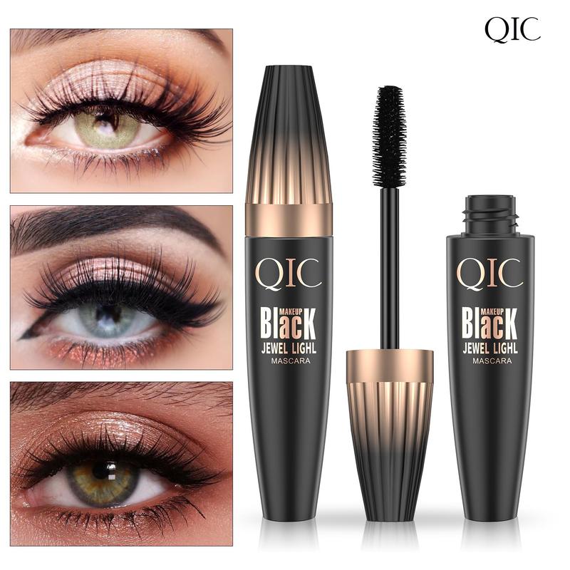 Professional 4D Silk Fiber Mascara, Long Lasting Eyelash Extensions Volume Building Mascara, Eye Lashes Lengthening Styling Defining Multiplying Mascara Stick, Christmas Gift