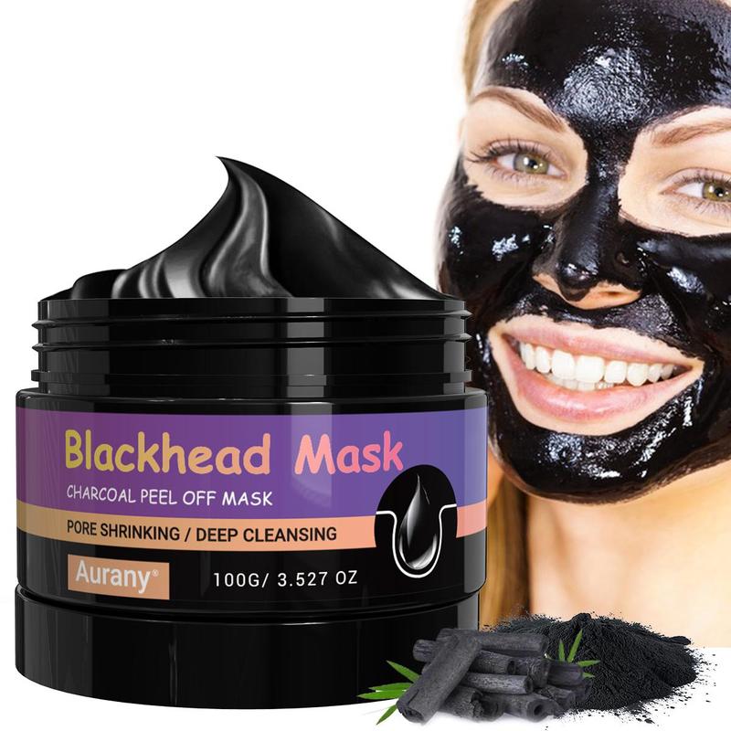 Charcoal Peel Off Blackhead Mask, Deep Cleansing Mask, Oil Control Facial Mask, Gentle Exfoliating Mask, Facial Skin Care Product for All Skin Types