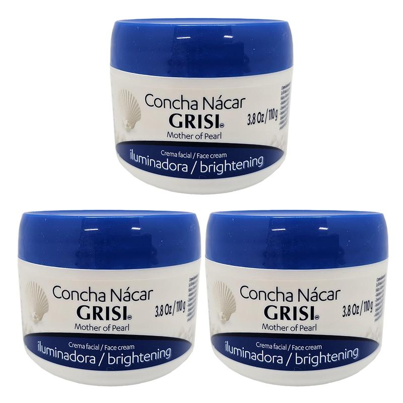 Grisi Mouisterizer Face Cream Concha Nacar 3.8 Oz  Pack 3